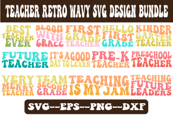 Review: Teacher Retro Wavy SVG Design Bundle