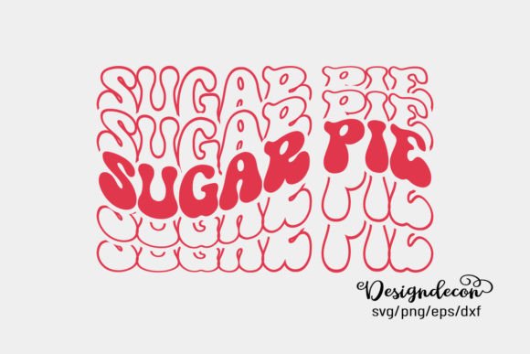 Sugar Pie Retro Groovy Mirrored Text SVG Review